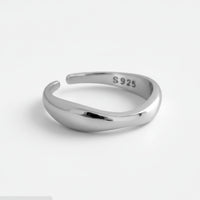 Minimalist Irregular Wave Open Ring