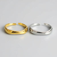 Minimalist Irregular Wave Open Ring