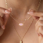 Colorful zircon, natural stone, bone chain, oval, fashionable, popular, niche, personalized jewelry, gold-plated