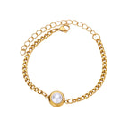 40 Exquisite Elegant Chain Bracelets For Women 18K Gold-Plated Shiny Zircon Inlaid Flower Cuff Bracelet Female Jewelry Gift