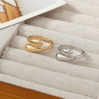 Simple Water Drop Open Ring