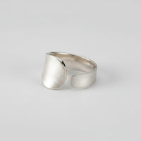 Matte Finish Geometry Luxury Silver Ring
