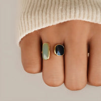 Geometric Contrast Open Ring