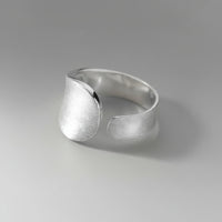 Matte Finish Geometry Luxury Silver Ring