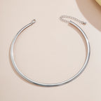 Elegant Simple Chunky Circle Torques Necklace for Women Trendy Choker Collar 2023 Fashion Jewelry on the Neck Accessories Female