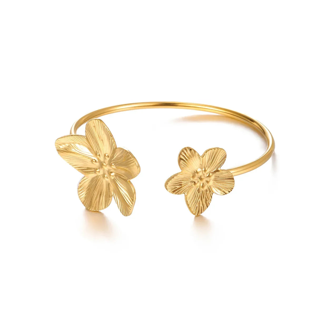 40 Exquisite Elegant Chain Bracelets For Women 18K Gold-Plated Shiny Zircon Inlaid Flower Cuff Bracelet Female Jewelry Gift