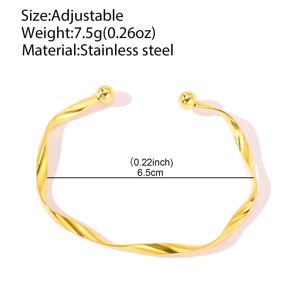 Stainless Steel Bracelets Simple Exquisite Fashion Round Bead Design Bracelets For Women Jewelry Personalized Gifts for Parties