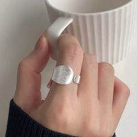 Matte Finish Geometry Luxury Silver Ring