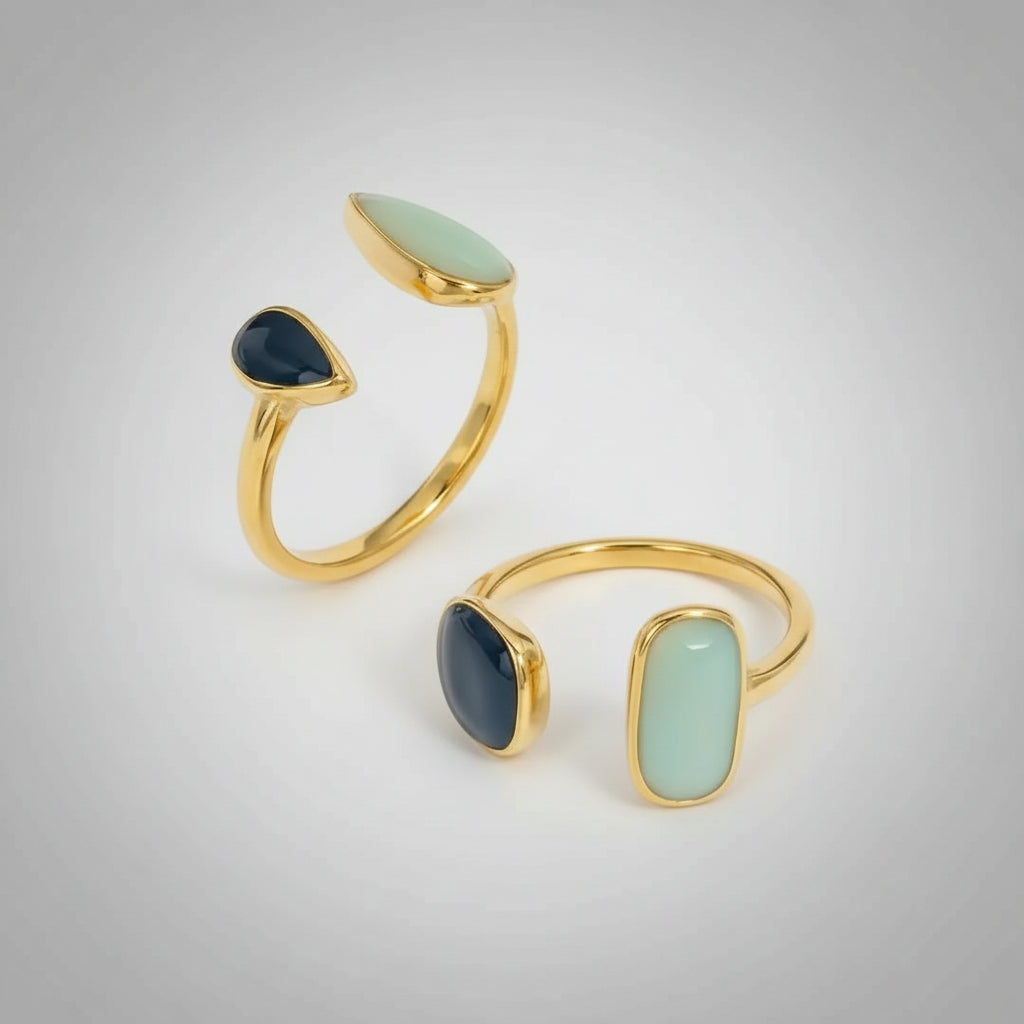 Geometric Contrast Open Ring