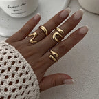 Irregular Geometric Rings For Women Girls Punk Fashion Gold Silver Color Knuckle Joint Ring