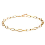 New Fashion Big Necklace for Women Punk Rock Twist Gold Silver Color Hollow Link Chunky Thick Lock Choker Chain Necklaces Party