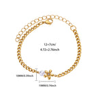 40 Exquisite Elegant Chain Bracelets For Women 18K Gold-Plated Shiny Zircon Inlaid Flower Cuff Bracelet Female Jewelry Gift