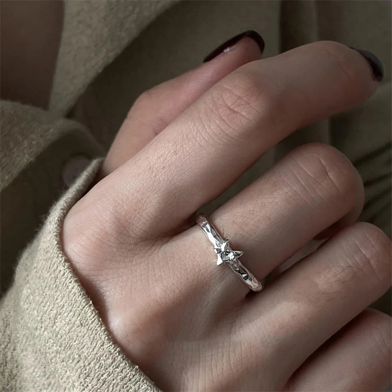 New Adjustable Colorful Drip Glaze Ring Women Fashion Retro Geometric Gold Colour Metal Rings Wedding Jewelry Birthday Gift