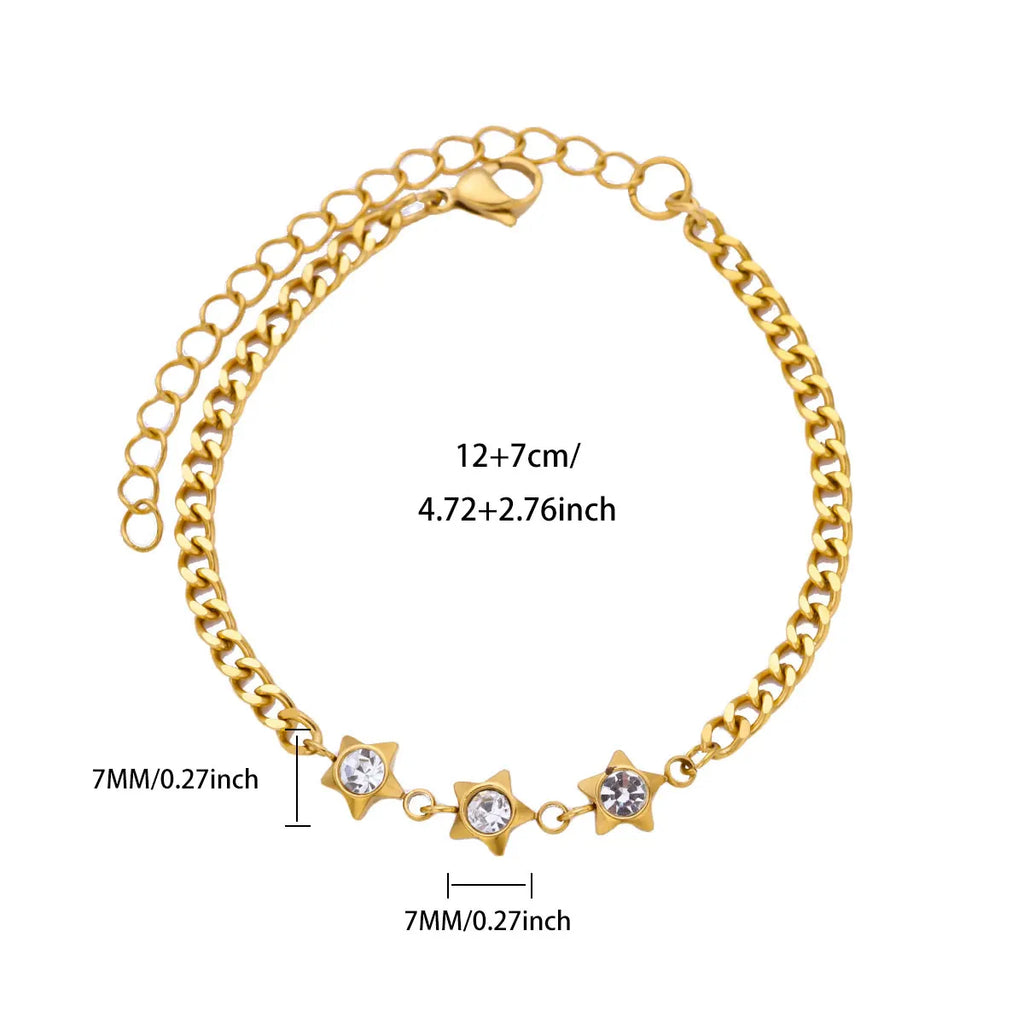 40 Exquisite Elegant Chain Bracelets For Women 18K Gold-Plated Shiny Zircon Inlaid Flower Cuff Bracelet Female Jewelry Gift