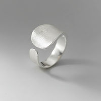 Matte Finish Geometry Luxury Silver Ring
