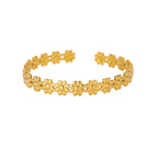 40 Exquisite Elegant Chain Bracelets For Women 18K Gold-Plated Shiny Zircon Inlaid Flower Cuff Bracelet Female Jewelry Gift