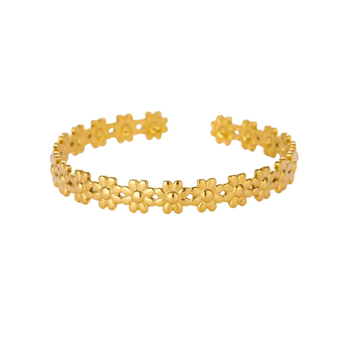 40 Exquisite Elegant Chain Bracelets For Women 18K Gold-Plated Shiny Zircon Inlaid Flower Cuff Bracelet Female Jewelry Gift