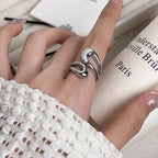 New Adjustable Colorful Drip Glaze Ring Women Fashion Retro Geometric Gold Colour Metal Rings Wedding Jewelry Birthday Gift