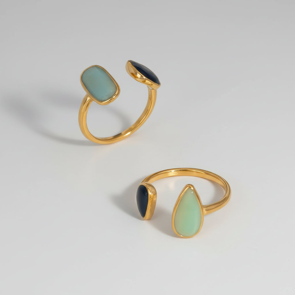 Geometric Contrast Open Ring