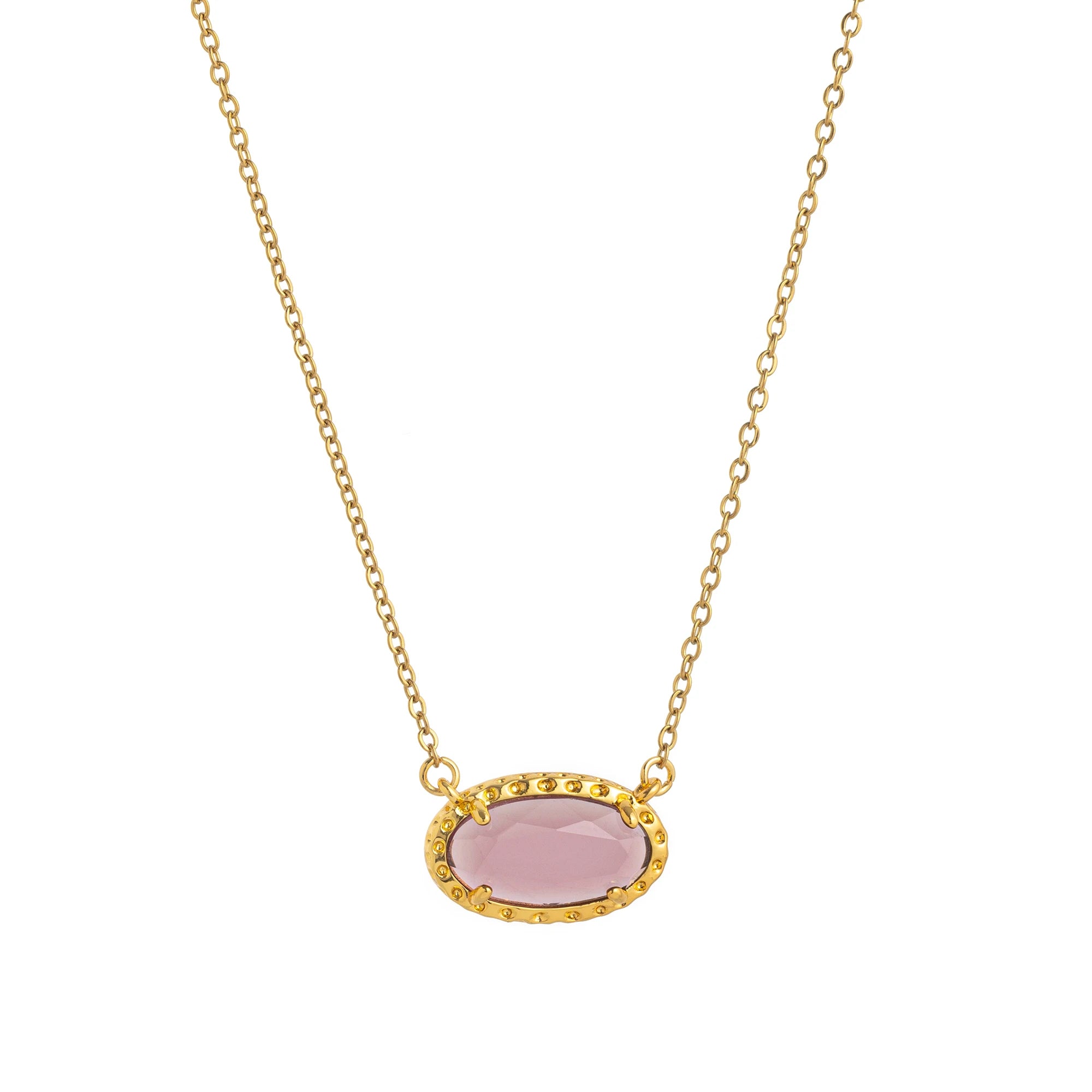 Colorful zircon, natural stone, bone chain, oval, fashionable, popular, niche, personalized jewelry, gold-plated